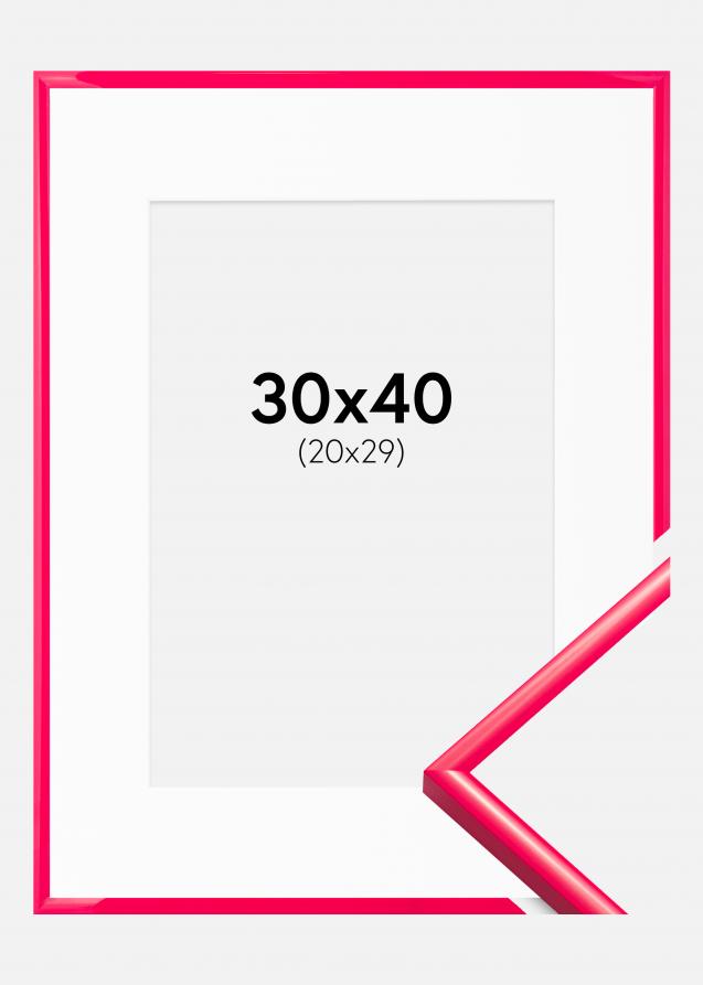 Ram med passepartou Frame New Lifestyle Hot Pink 30x40 cm - Picture Mount White 21x30 cm