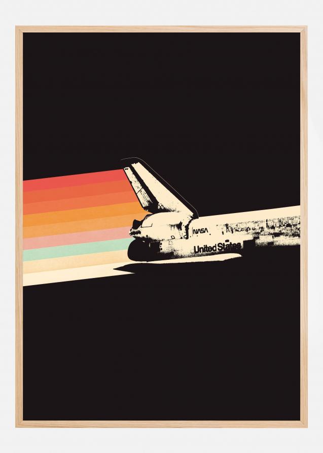Bildverkstad Space Ship Rainbow Poster