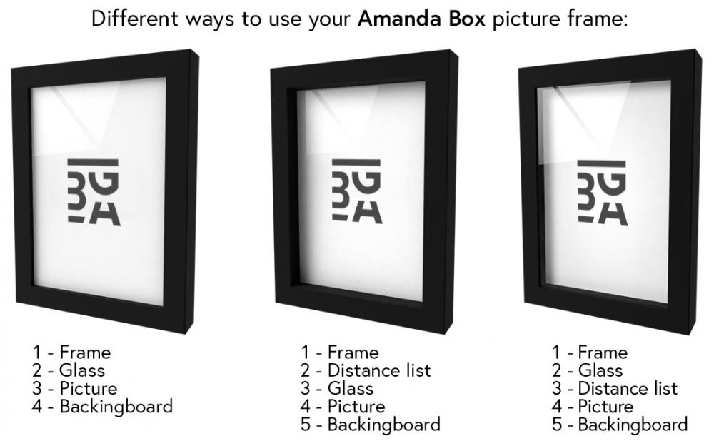 Artlink Frame Amanda Box Acrylic Glass Black 84,1x118,9 cm (A0)