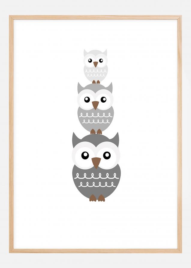 Lagervaror egen produktion Owl Triss - Misty grey Poster