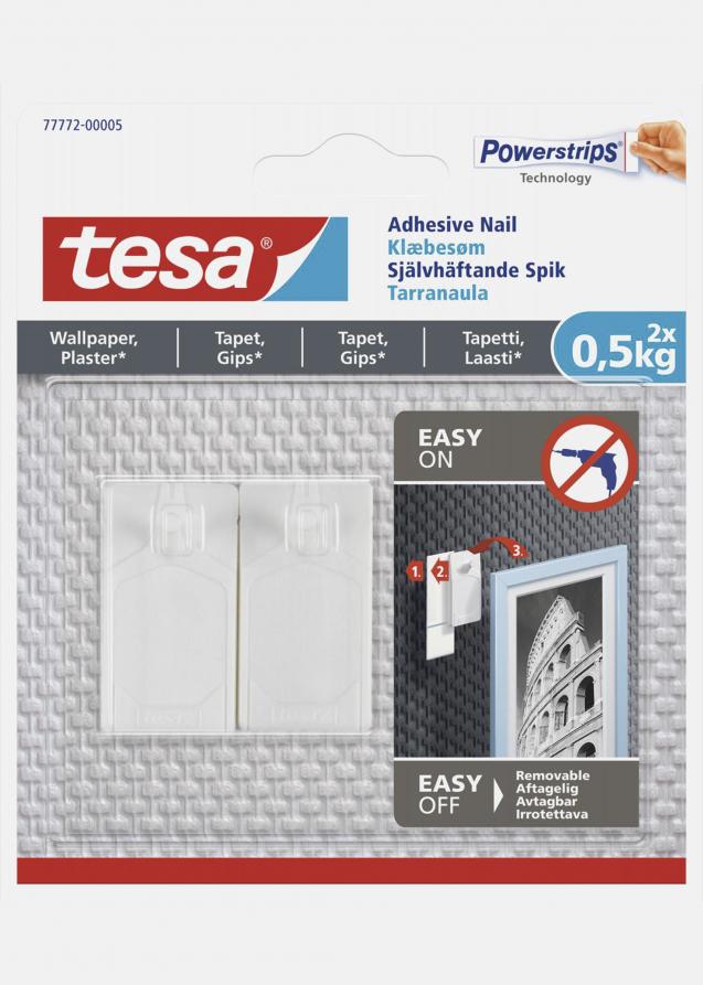 Tesa Tesa - Self-adhesive nail for all types of wall (max 2x0,5kg)