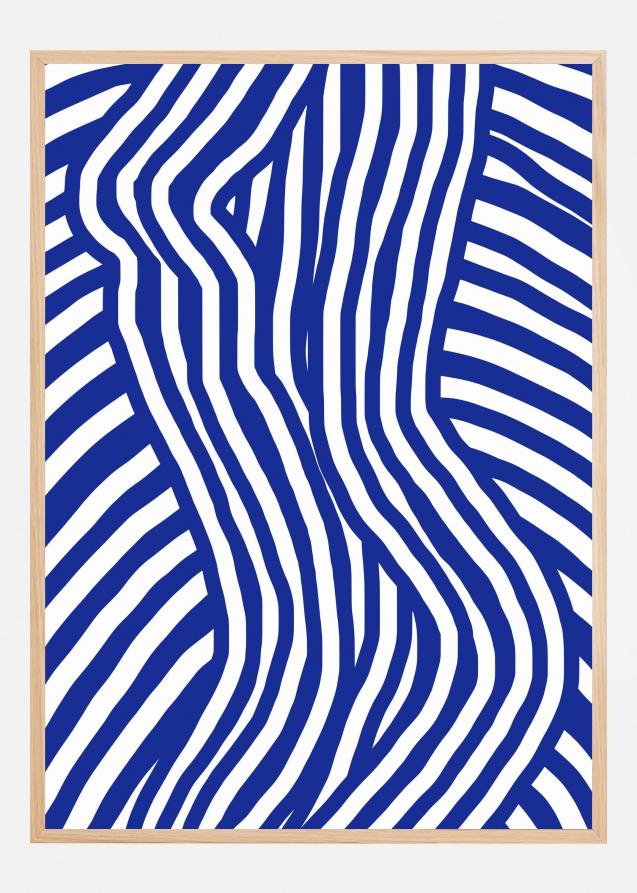Bildverkstad Blue and White Striped Nude Poster
