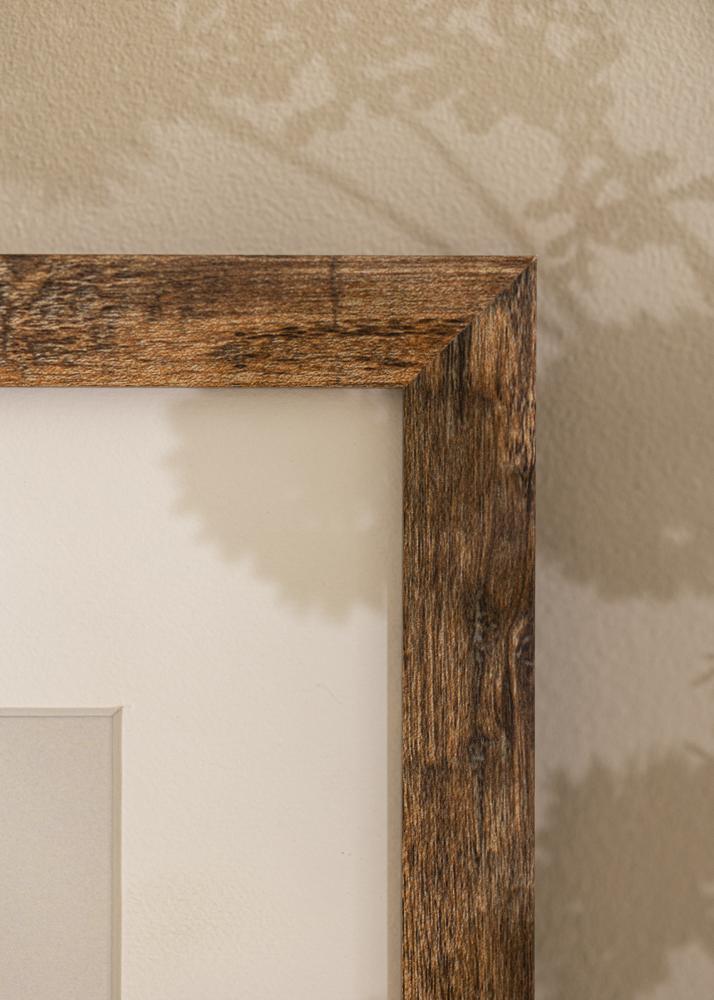 Ram med passepartou Frame Fiorito Washed Oak 40x50 cm - Picture Mount White 12x16 inches