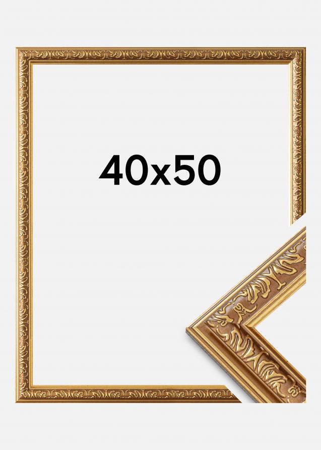 BGA Frame Swirl Acrylic Glass Gold 40x50 cm