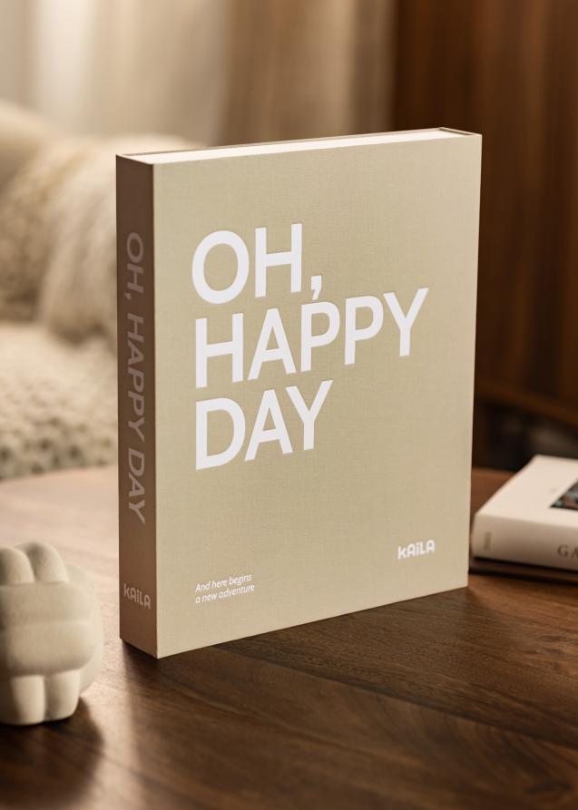 KAILA KAILA OH HAPPY DAY Grey - Coffee Table Photo Album (60 Black Pages)