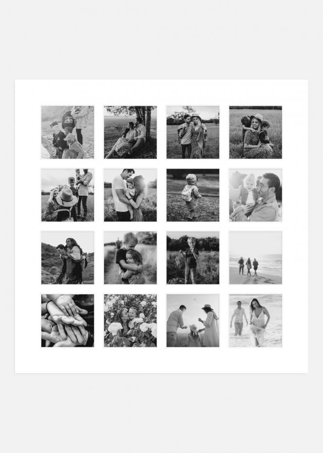 Galleri 1 Mount White 50x50 cm - 16 Pictures collage