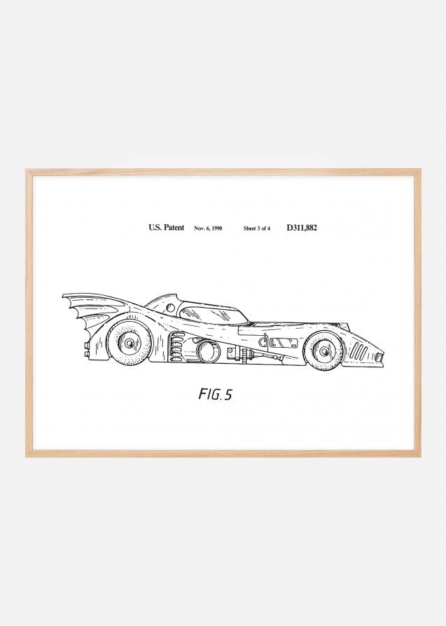 Bildverkstad Patent drawing - Batman - Batmobile 1990 III Poster