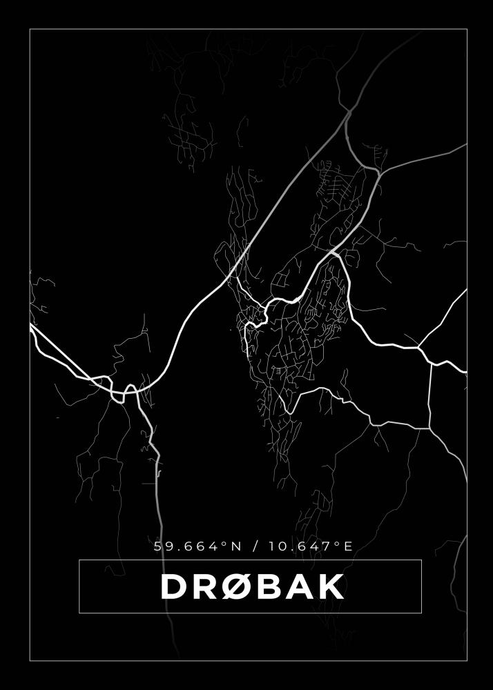 Bildverkstad Map - Drbak - Black Poster