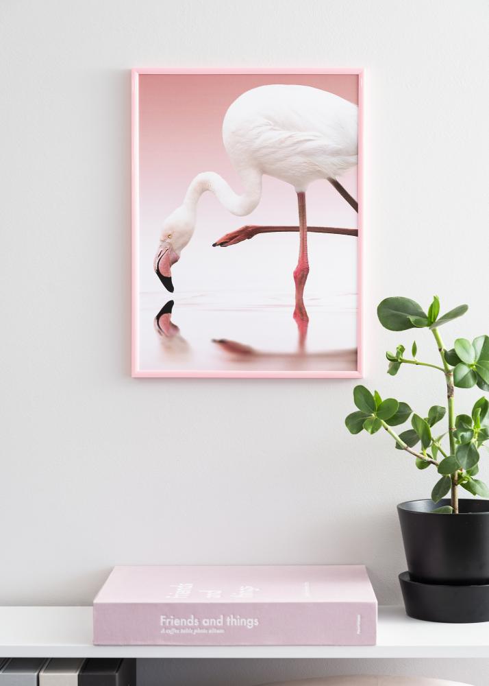 Ram med passepartou Frame New Lifestyle Pink 50x70 cm - Picture Mount White 16x24 inches