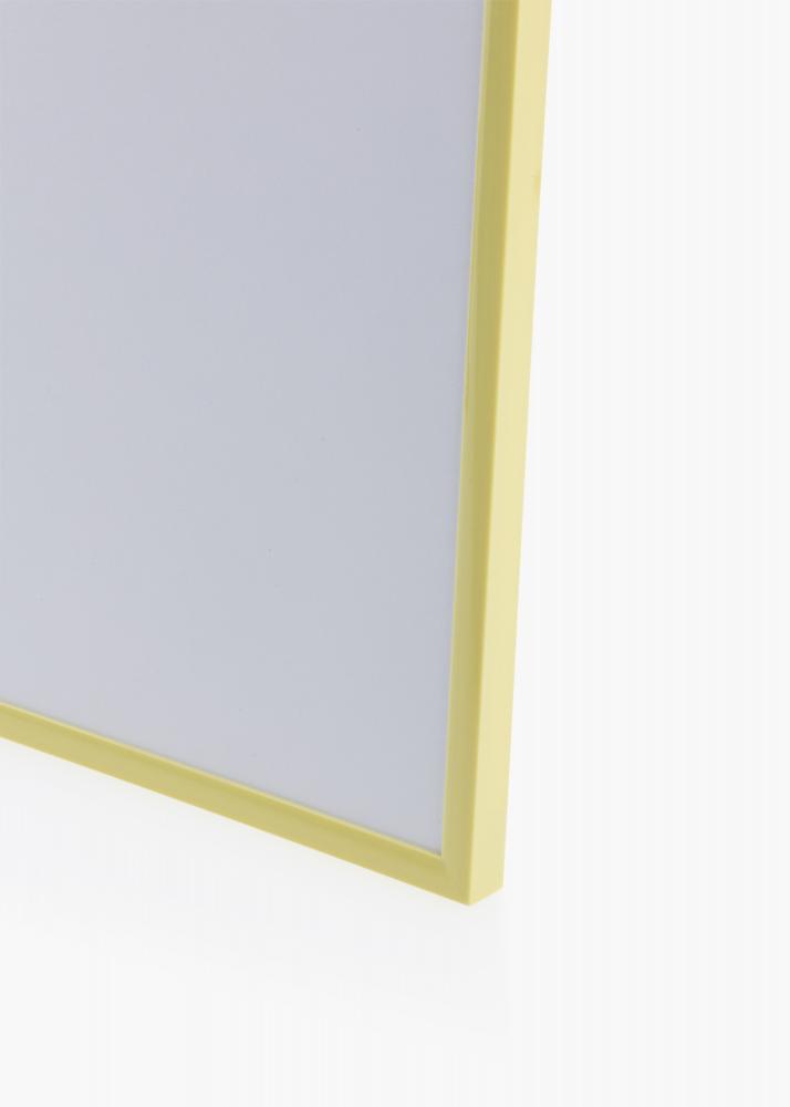 Ram med passepartou Frame New Lifestyle Pale Yellow 50x70 cm - Picture Mount Black 33x56 cm