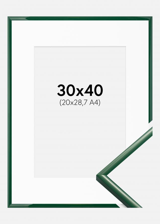 Ram med passepartou Frame New Lifestyle Moss Green 30x40 cm - Picture Mount White 21x29.7 cm