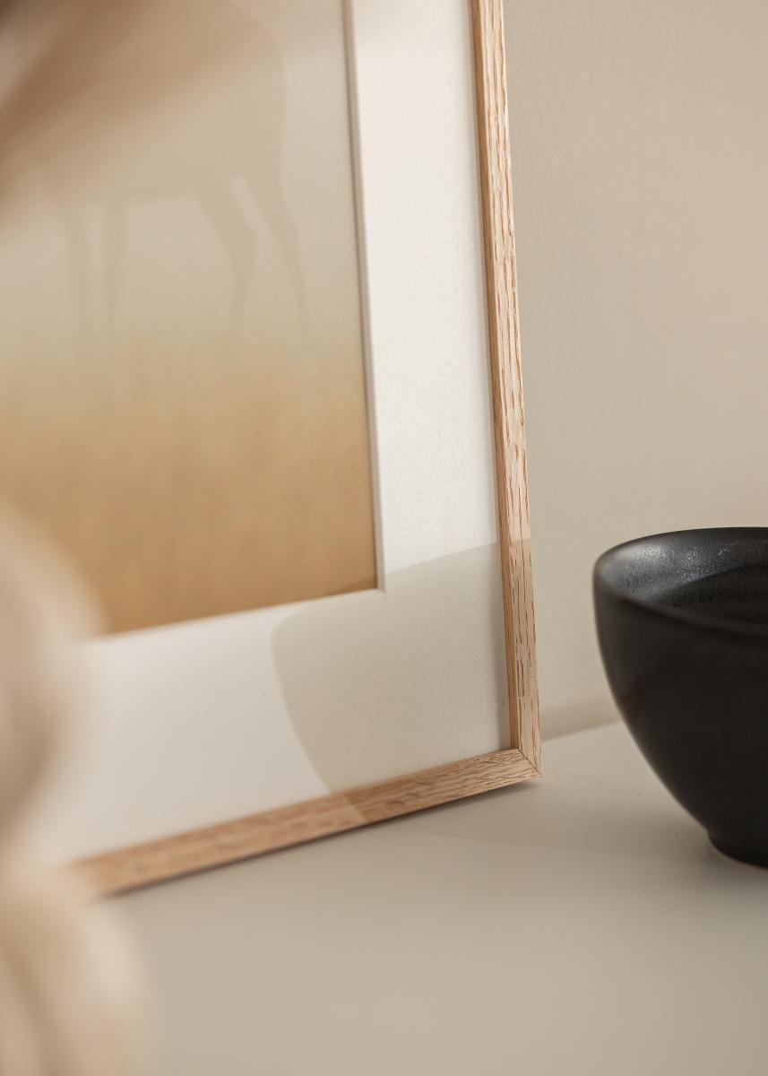 Buy Frame Narrow Oak 30x30 cm Picture Mount White 20x20 cm here