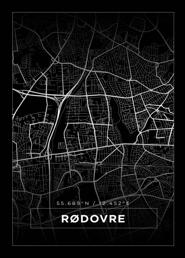Bildverkstad Map - Rødovre - Black Poster