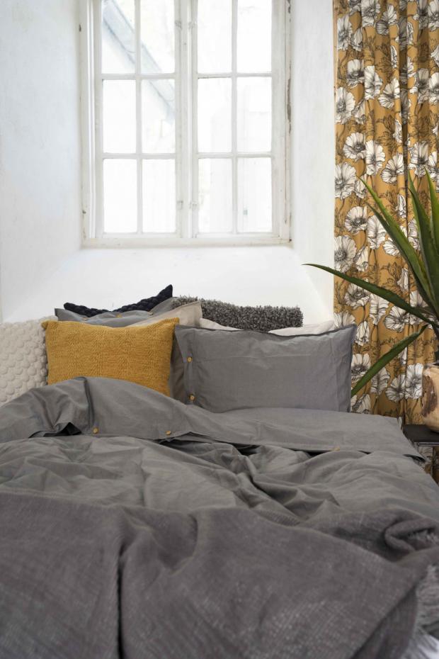 Fondaco Bedsheet set Hygge Cotton Kingsize, 3-piece - Grey