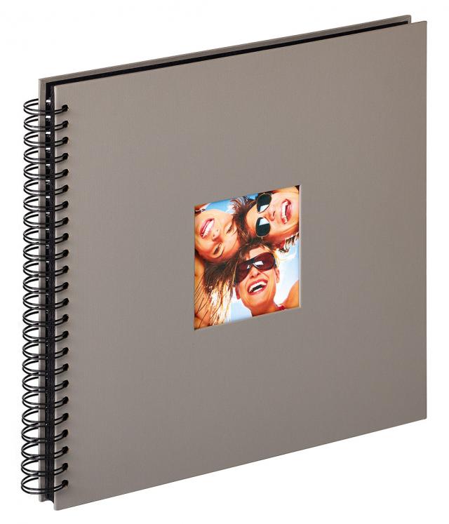 Walther Fun Spiral bound album Grey - 30x30 cm (50 Black pages / 25 sheets)
