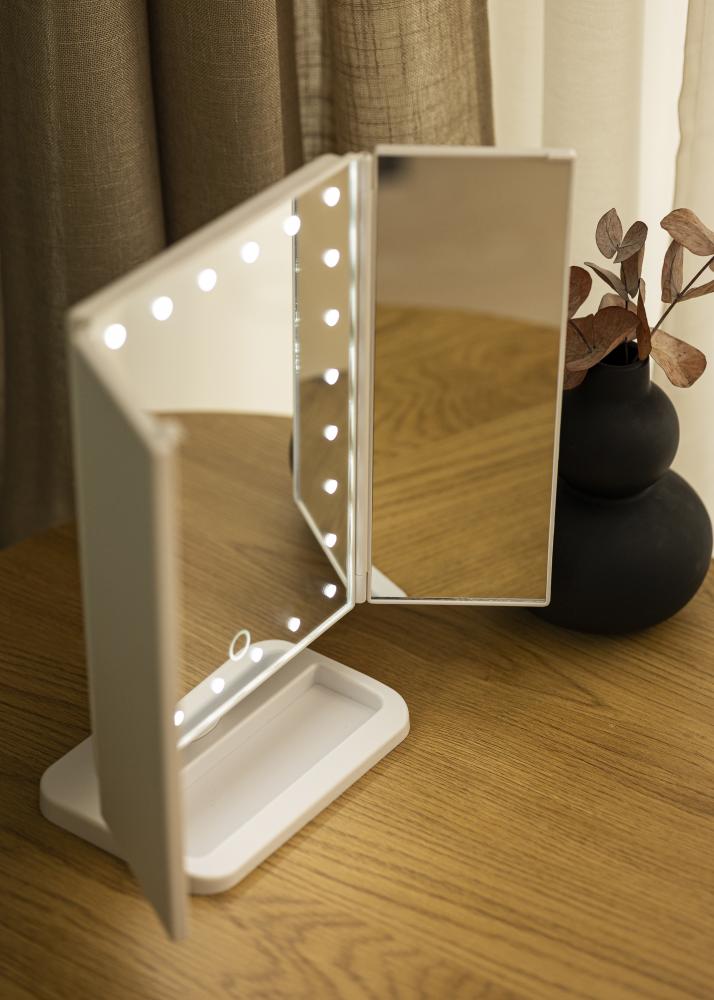 KAILA KAILA Make-up Mirror Tri-Fold Magnifying White 20x30 cm