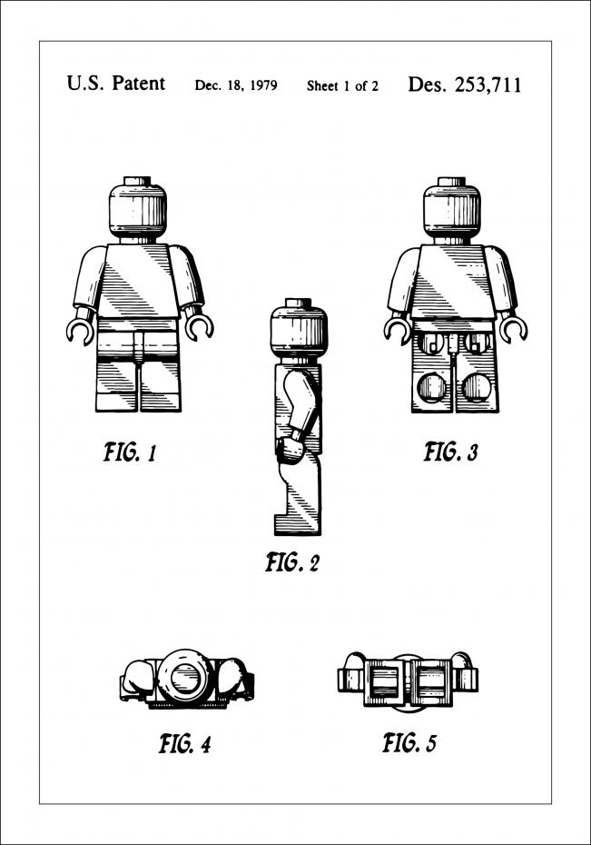 Bildverkstad Patent drawing - Lego I Poster