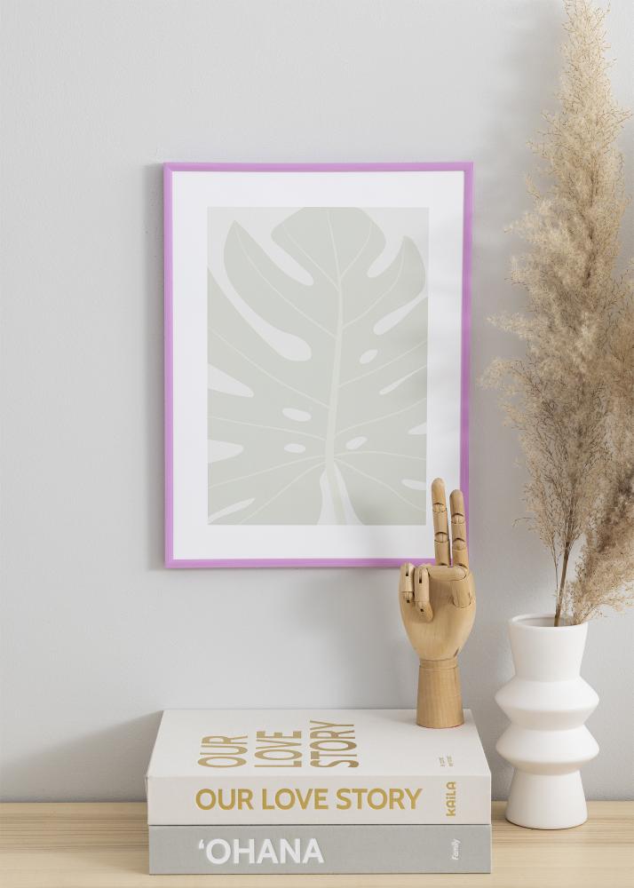 Ram med passepartou Frame New Lifestyle Light Purple 50x70 cm - Picture Mount White 16x24 inches
