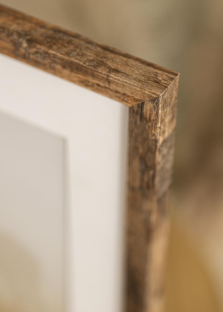Ram med passepartou Frame Fiorito Washed Oak 40x50 cm - Picture Mount White 29,7x42 cm (A3)