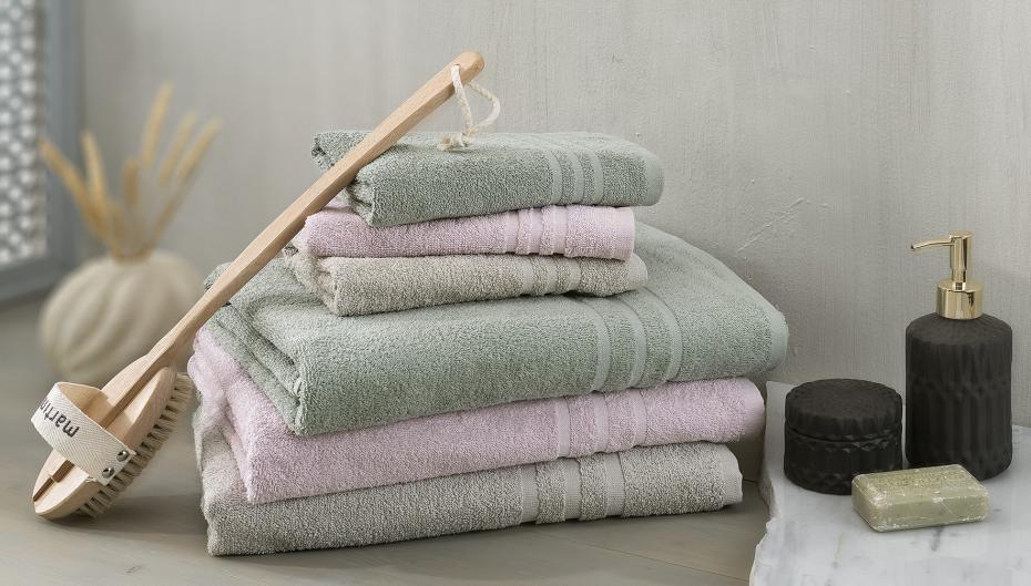 Anvnds ej Towel Basic Terrycloth - Pink 65x130 cm