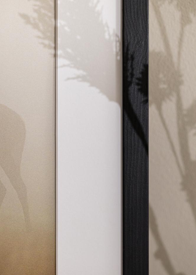 Ram med passepartou Frame Stilren Acrylic Glass Black 40x50 cm - Picture Mount White 29.7x42 cm