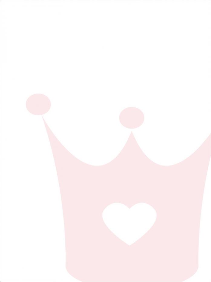 Bildverkstad Princess crown - Rose pink Poster