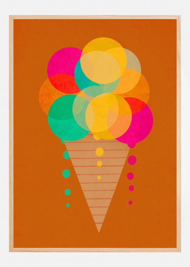 Bildverkstad Neon Ice Cream Poster
