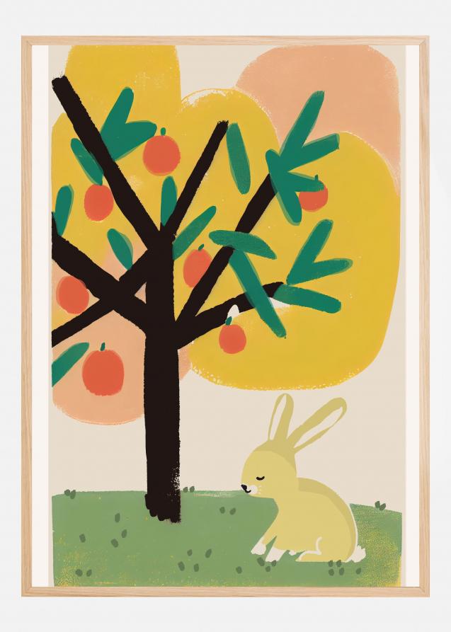 Bildverkstad Bunny Under Apple Tree Poster