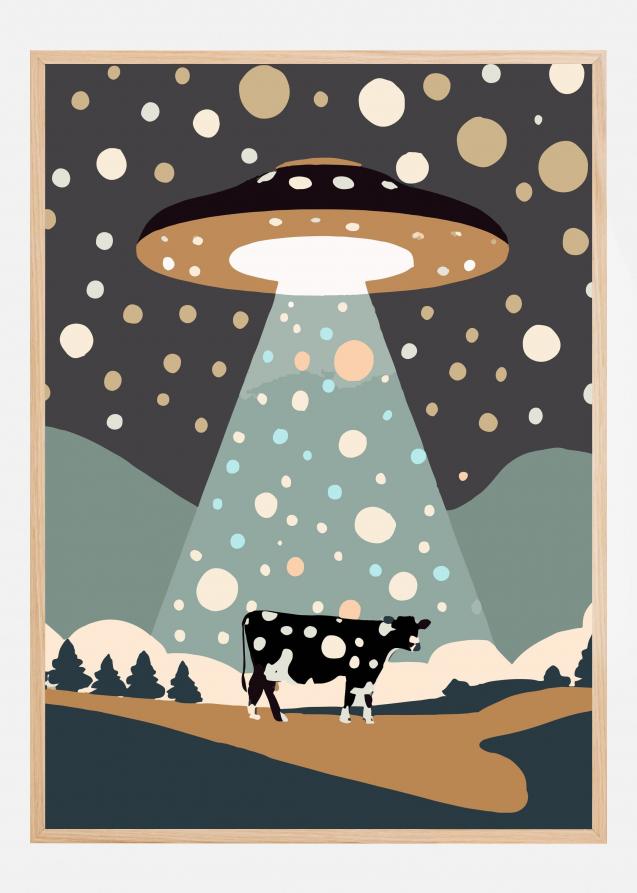 Bildverkstad UFO a cow Poster