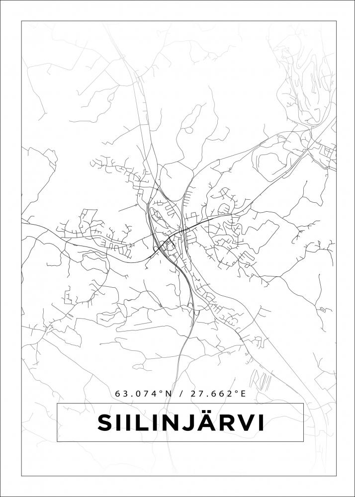 Bildverkstad Map - Siilinjrvi - White Poster