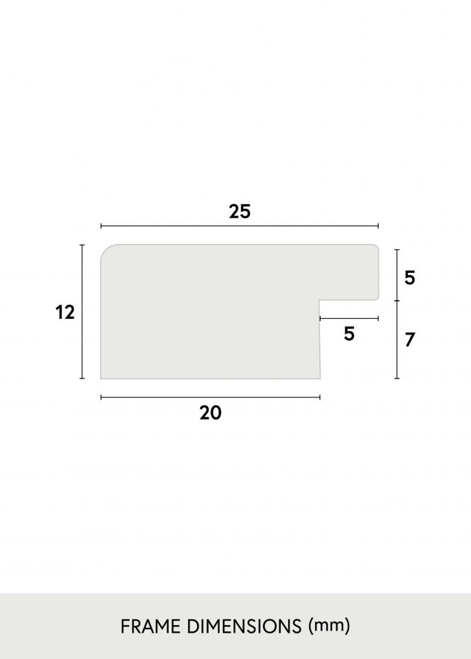 Ram med passepartou Frame Trendline Black 30x40 cm - Picture Mount White 21x29,7 cm (A4)