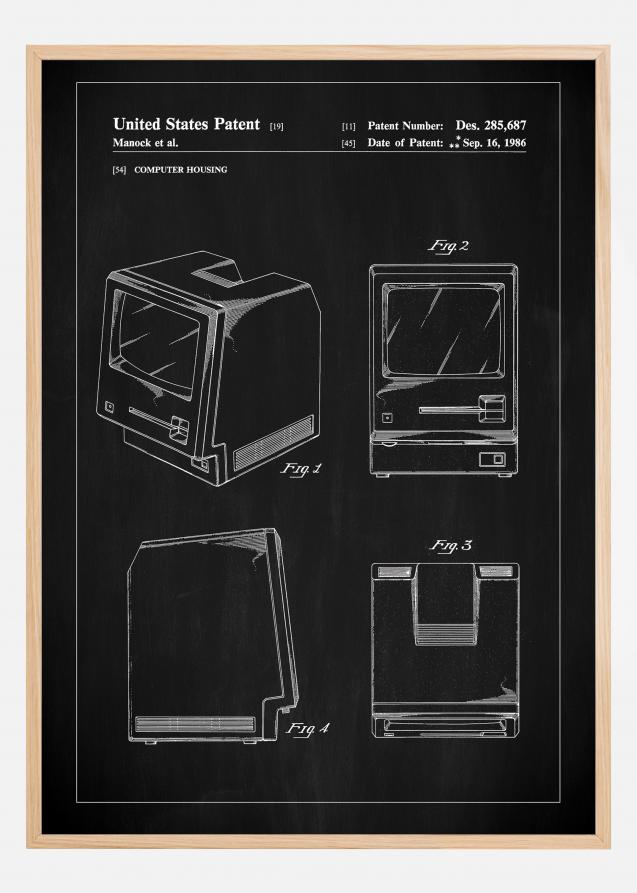Bildverkstad Patent Print - First Macintosh - Black Poster