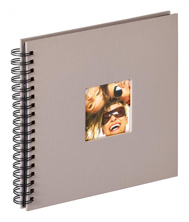 Walther Fun Spiral bound album Grey - 26x25 cm (40 Black pages / 20 sheets)