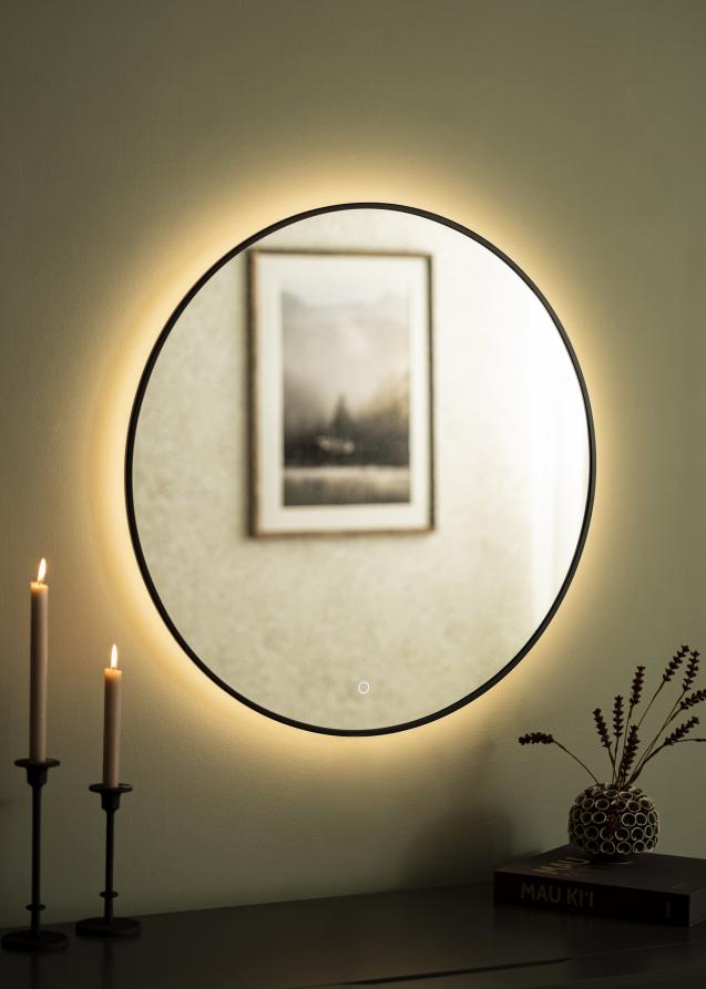 KAILA KAILA Mirror Circle LED Black 80 cm Ø