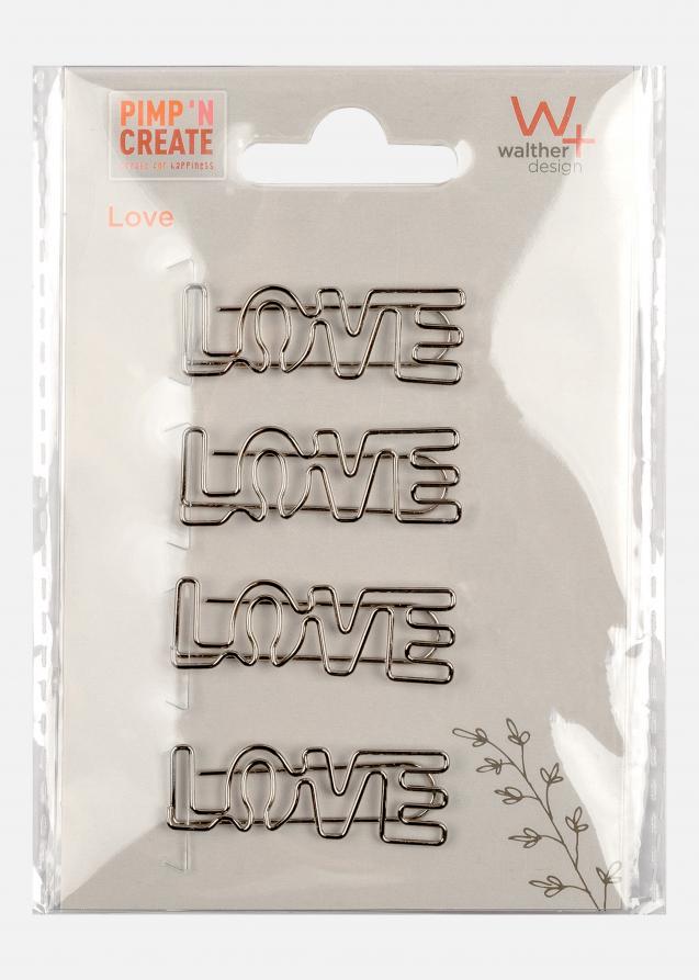 Walther PAC Metal Paper Clip LOVE Silver