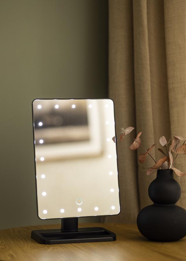 KAILA KAILA Make-up Mirror LED with Bluetooth Speaker Black 18x30 cm