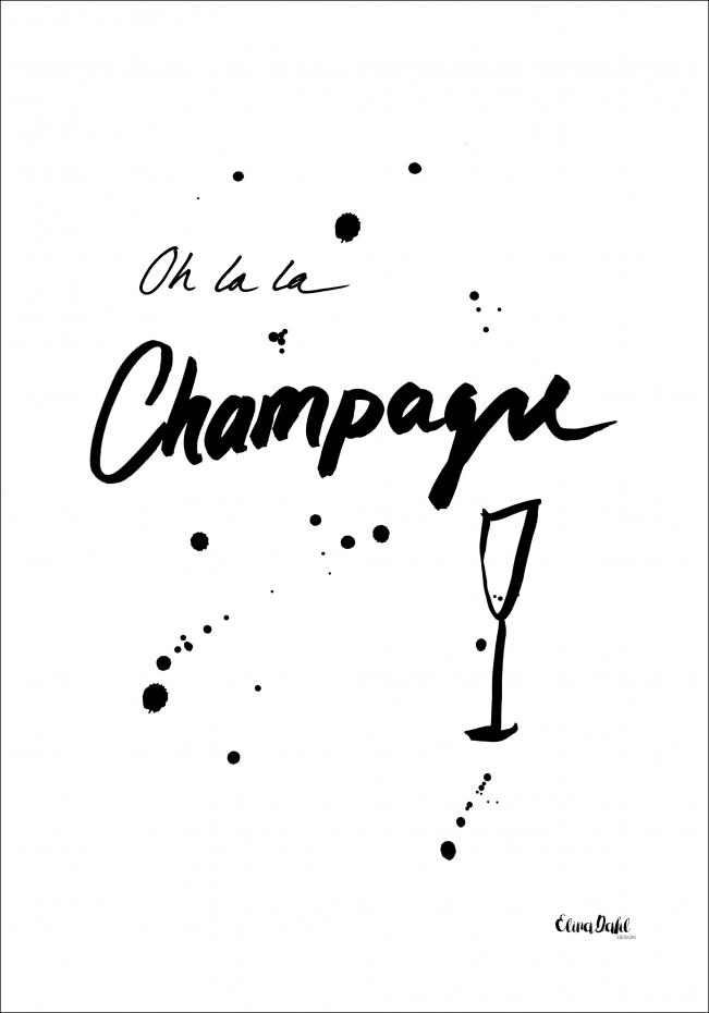 Bildverkstad Oh la la Champagne - Black