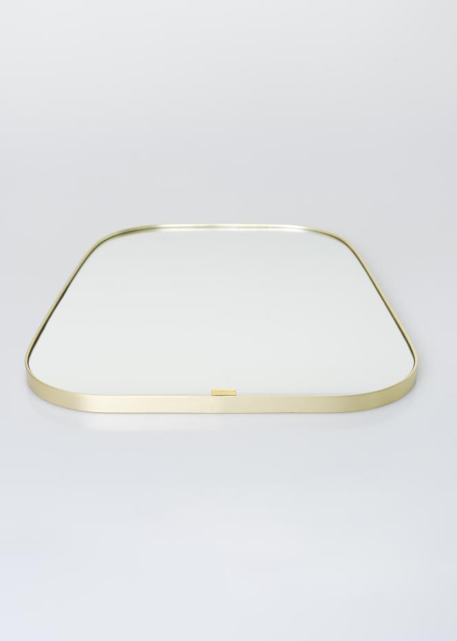 Hbsch Mirror Trapezium Brass 42x48 cm