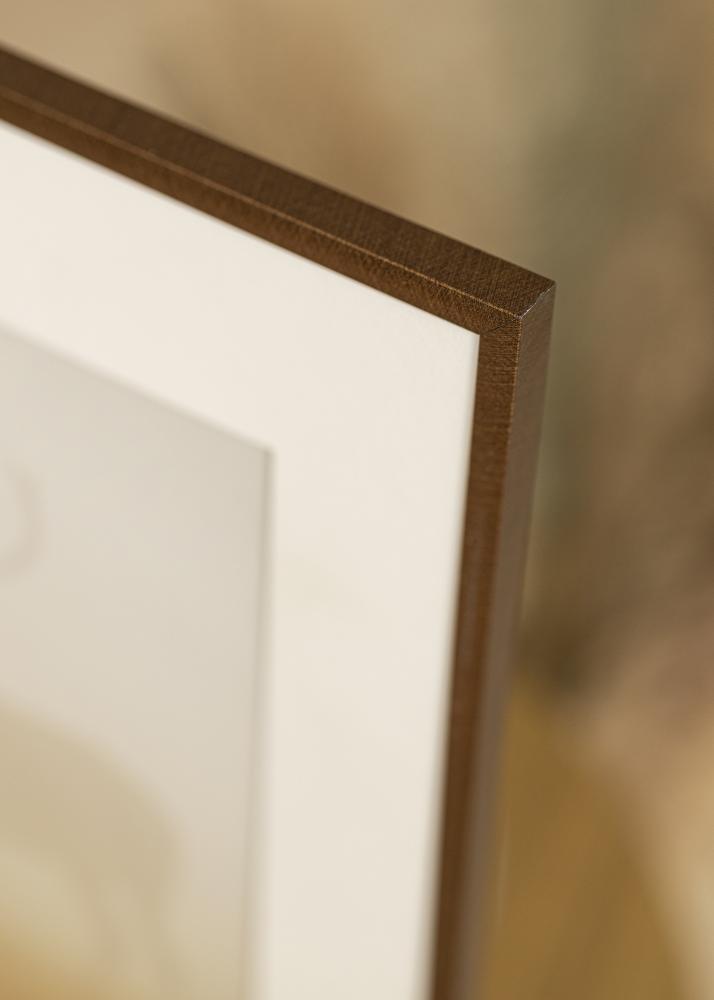 Ram med passepartou Frame New Lifestyle Bronze 50x70 cm - Picture Mount White 16x24 inches