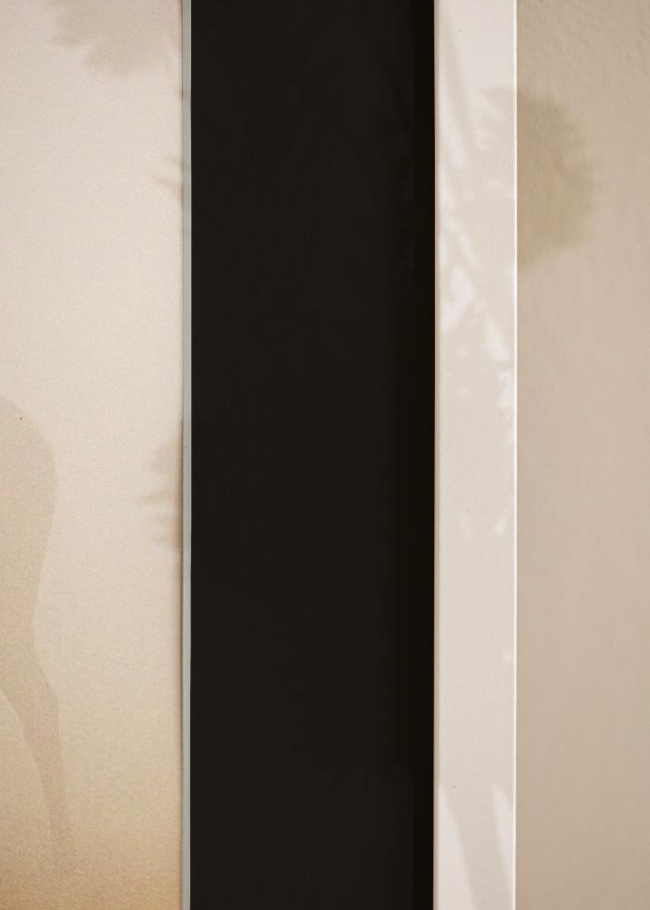 Ram med passepartou Frame Trendy White 40x50 cm - Picture Mount Black 29.7x42 cm (A3)