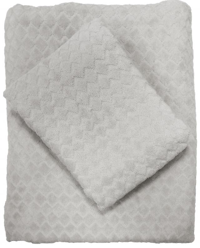 Redlunds Hand Towel Diamond Terry Cloth - Light Grey 50x70 cm