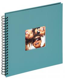 Walther Fun Spiral bound album Turqouise - 30x30 cm (50 Black pages / 25 sheets)