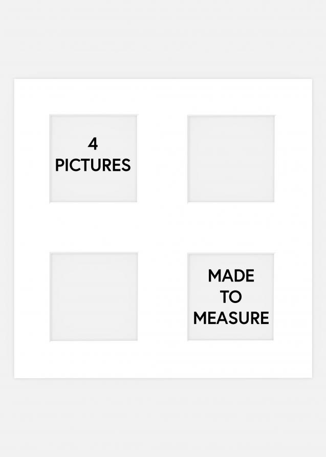 Egen tillverkning - Passepartouter CollageMount White 4 Pictures - Custom Size (White Core)
