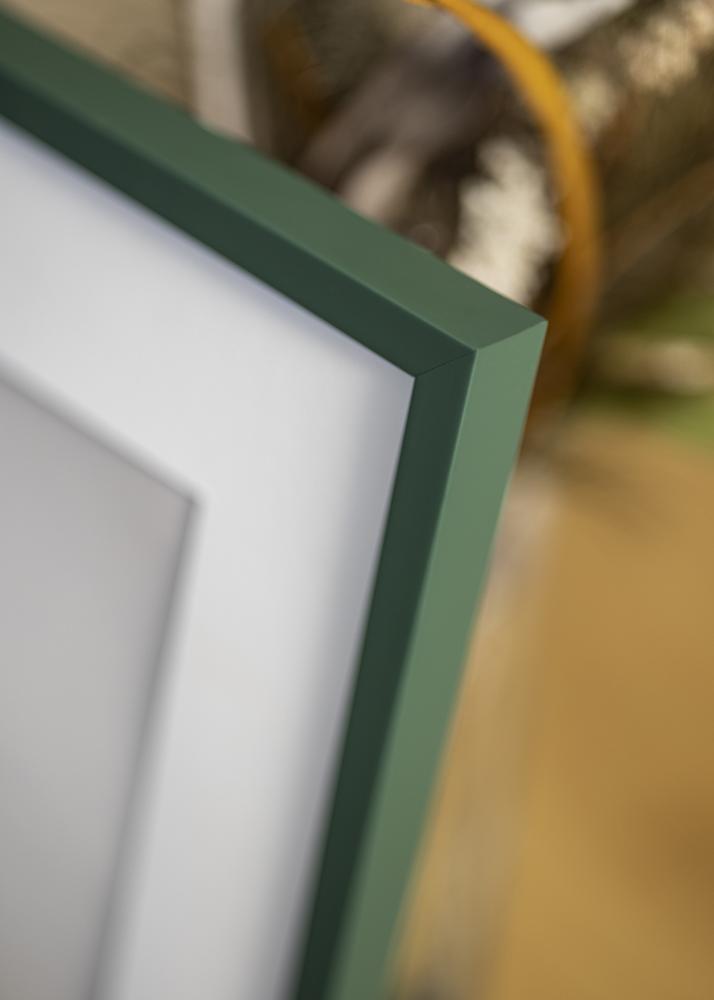 Ram med passepartou Frame E-Line Green 50x70 cm - Picture Mount White 16x24 inches