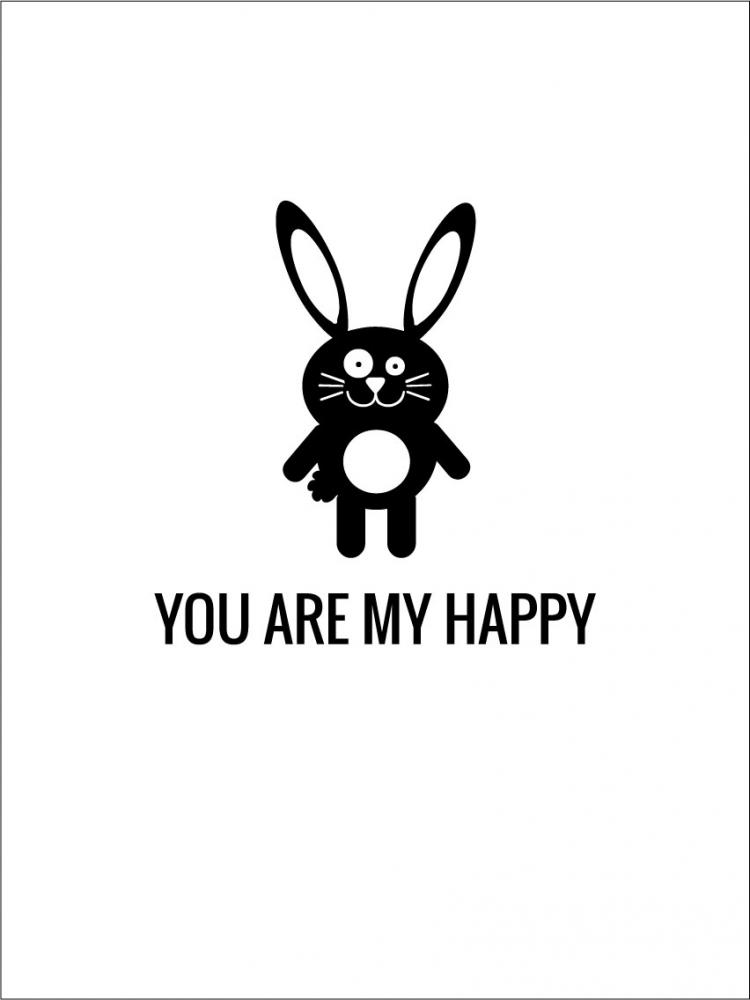 Malimi Posters Rabbit Happy Poster