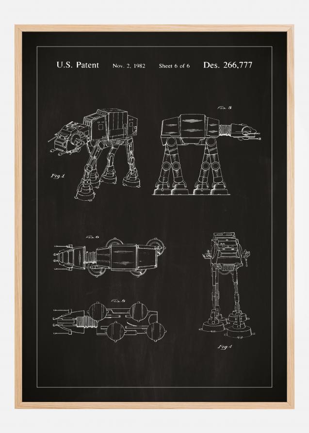 Lagervaror egen produktion Patent drawing - Star Wars - Walker - Black Poster