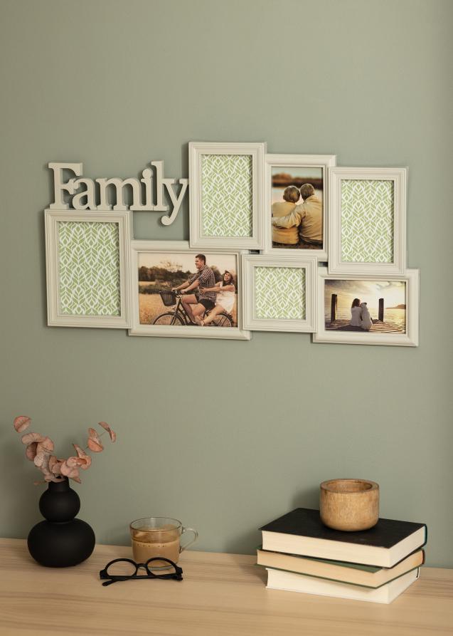 BGA Family Collage Frame Light Grey - 7 Pictures
