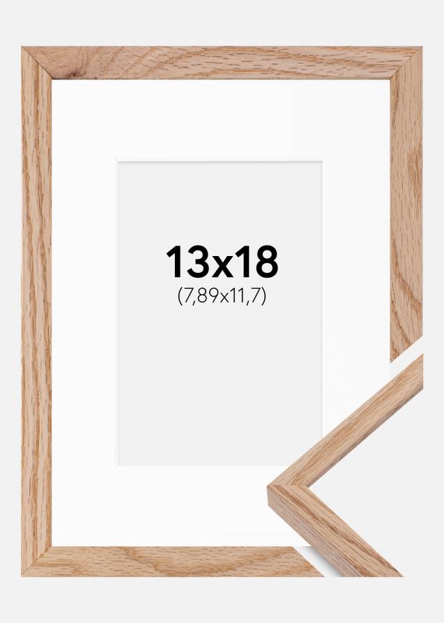 Ram med passepartou Frame E-Line Oak 13x18 cm - Picture Mount White 3,5x5 inches