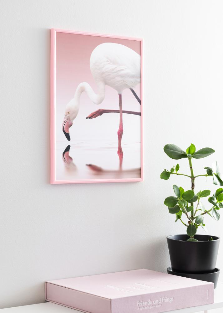 Ram med passepartou Frame New Lifestyle Pink 50x70 cm - Picture Mount White 40x60 cm