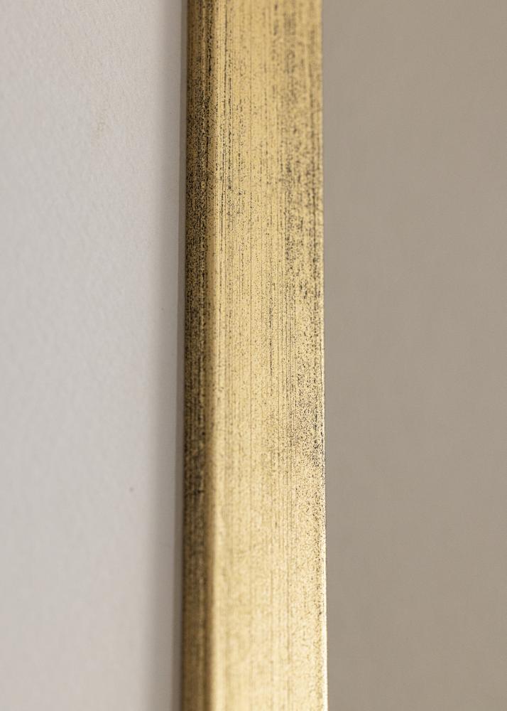 Ram med passepartou Frame Stilren Gold 40x50 cm - Picture Mount White 12x16 inches